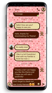 اسکرین شات برنامه SMS Theme Love Chocolate pink 1