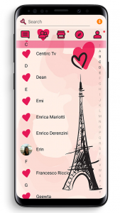 اسکرین شات برنامه SMS Theme Love Paris - pink 3