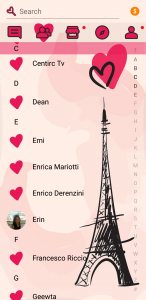 اسکرین شات برنامه SMS Theme Love Paris - pink 6