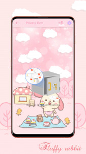 اسکرین شات برنامه SMS Theme Rabbit Fluffy Pink 6