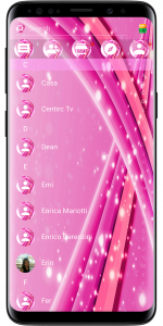 اسکرین شات برنامه SMS Theme Sparkling Pink love 3