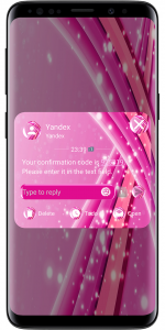 اسکرین شات برنامه SMS Theme Sparkling Pink love 4