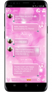 اسکرین شات برنامه SMS Theme Sparkling Pink 2 1