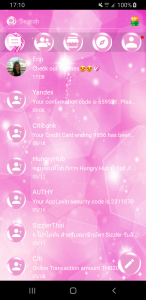 اسکرین شات برنامه SMS Theme Sparkling Pink 2 6