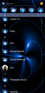 اسکرین شات برنامه SMS Theme Sphere Blue - black 7