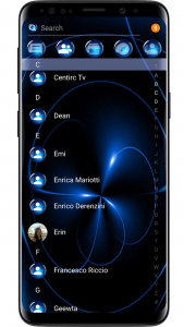 اسکرین شات برنامه SMS Theme Sphere Blue - black 3