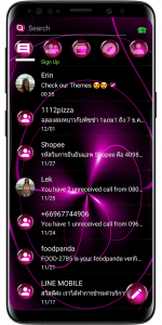 اسکرین شات برنامه SMS Theme Sphere Pink - chat 2