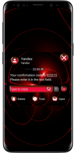 اسکرین شات برنامه SMS Theme Sphere Red - black 4