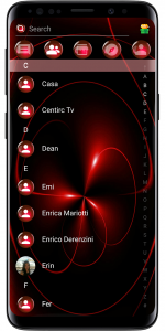 اسکرین شات برنامه SMS Theme Sphere Red - black 3