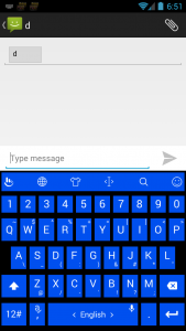 اسکرین شات برنامه Keyboard Theme Tiles Blue 1