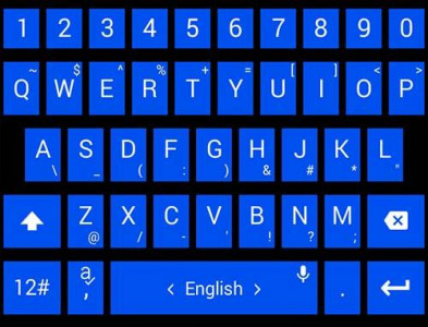 اسکرین شات برنامه Keyboard Theme Tiles Blue 5