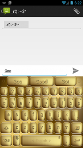 اسکرین شات برنامه Keyboard Theme Solid Gold 2