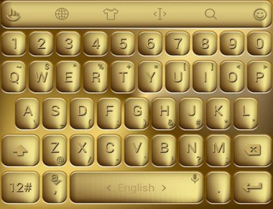 اسکرین شات برنامه Keyboard Theme Solid Gold 5
