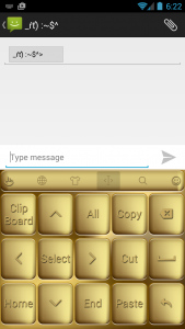 اسکرین شات برنامه Keyboard Theme Solid Gold 3