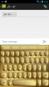 اسکرین شات برنامه Keyboard Theme Solid Gold 1