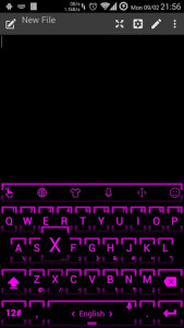 اسکرین شات برنامه Keyboard Theme Neon 2 Purple 2