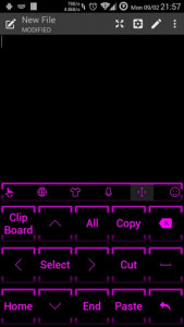 اسکرین شات برنامه Keyboard Theme Neon 2 Purple 4