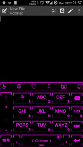 اسکرین شات برنامه Keyboard Theme Neon 2 Purple 5