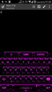 اسکرین شات برنامه Keyboard Theme Neon 2 Purple 3