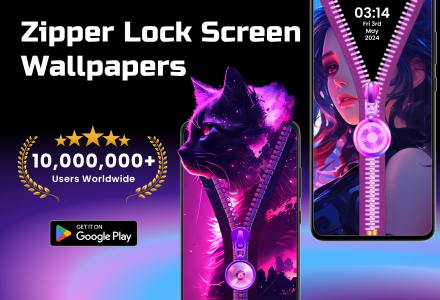 اسکرین شات 1 برنامه Zipper Lock Screen Wallpapers
