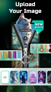 اسکرین شات 2 برنامه Zipper Lock Screen Wallpapers