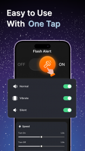 اسکرین شات برنامه Flashlight - Flash Alert App 3