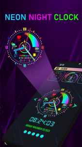 اسکرین شات 2 برنامه Neon Digital Clock Smart Watch