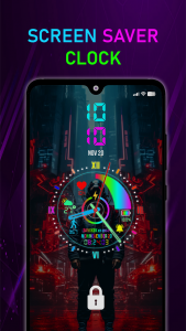 اسکرین شات 4 برنامه Neon Digital Clock Smart Watch