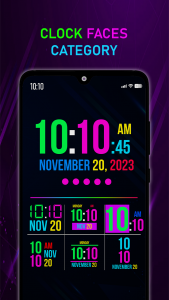 اسکرین شات 6 برنامه Neon Digital Clock Smart Watch