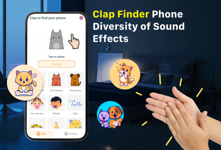 اسکرین شات برنامه Find My Phone by Clap or Flash 5