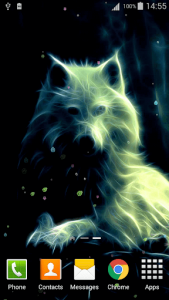 اسکرین شات برنامه Neon Wolf Live Wallpaper 5