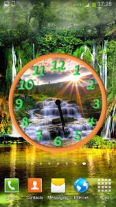 اسکرین شات برنامه Waterfall Clock Widget 3
