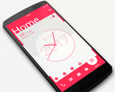 اسکرین شات برنامه Analog Clock Launcher -Applock 1