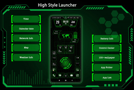 اسکرین شات برنامه High Style Launcher 2024 1