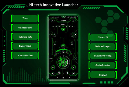اسکرین شات برنامه Hi-tech Innovative Launcher 1