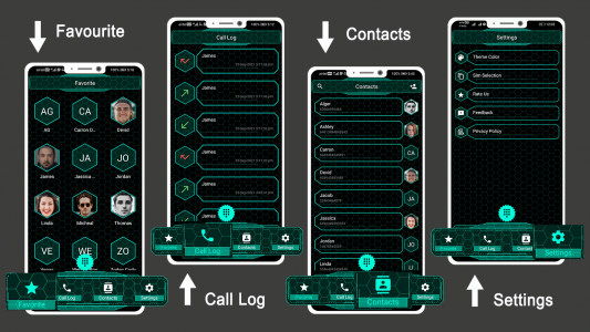 اسکرین شات برنامه Hi-tech Phone Dialer & Contact 8