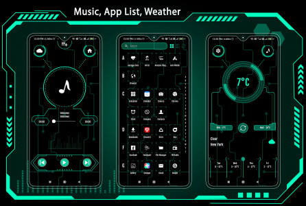 اسکرین شات برنامه Hi-tech Launcher 2023 -AppLock 3