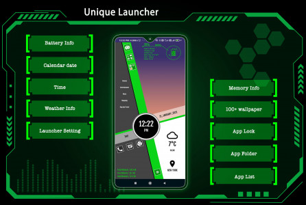 اسکرین شات برنامه Unique Launcher - AppLock 2