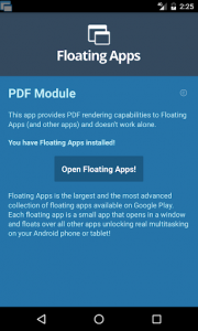 اسکرین شات برنامه Floating Apps - PDF Module 1