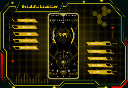 اسکرین شات برنامه Beautiful Launcher - App lock 1