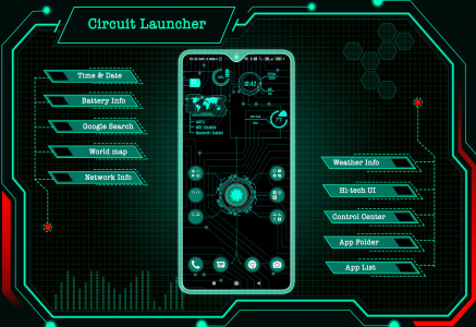 اسکرین شات برنامه Circuit Launcher - Lock App 1