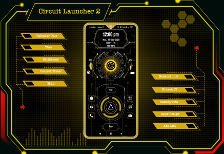 اسکرین شات 1 برنامه Circuit Launcher 2 - App lock