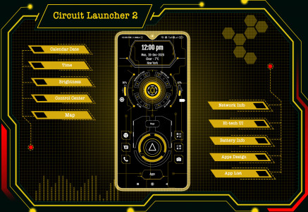 اسکرین شات برنامه Circuit Launcher 2 - App lock 1