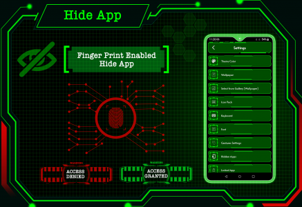 اسکرین شات برنامه Classy Launcher -App lock,Hide 5