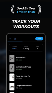 اسکرین شات 1 برنامه Lyfta: Gym Log Workout Tracker