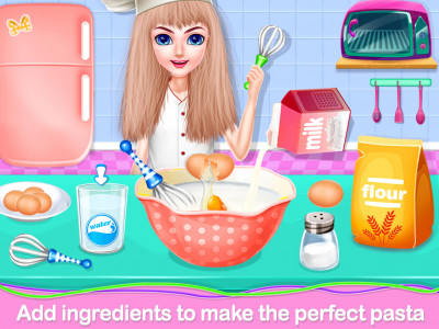 اسکرین شات برنامه Pasta food Maker Cooking game for Kids 1