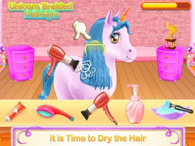 اسکرین شات برنامه Unicorn Braided Hair Salon Makeover Hairstyle 2