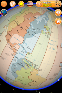 اسکرین شات برنامه Globe Earth 3D: Flags, Anthems and Timezones 4