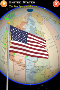 اسکرین شات برنامه Globe Earth 3D: Flags, Anthems and Timezones 1