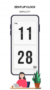 اسکرین شات برنامه Zen Flip Clock 1